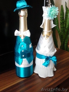 Украшение свадебных бутылок шампанского - Изображение #4, Объявление #1134494