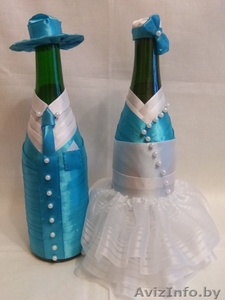 Украшение свадебных бутылок шампанского - Изображение #1, Объявление #1134494