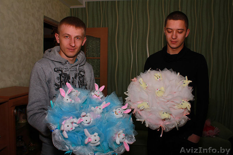 Букеты из мягких игрушек к выписке из Роддома и любому празднику в Слониме. - Изображение #1, Объявление #1170880