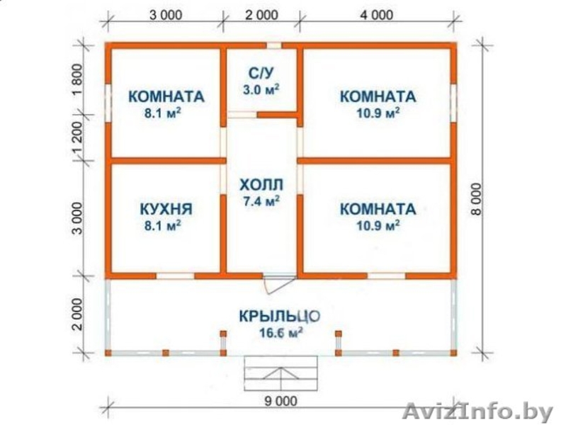 Дом из бруса сруб Филипп 9х8 установка-доставка Слоним - Изображение #5, Объявление #1623496